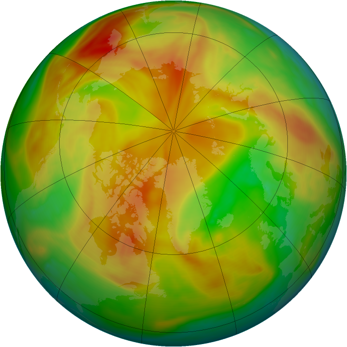 Arctic ozone map for 24 April 2007